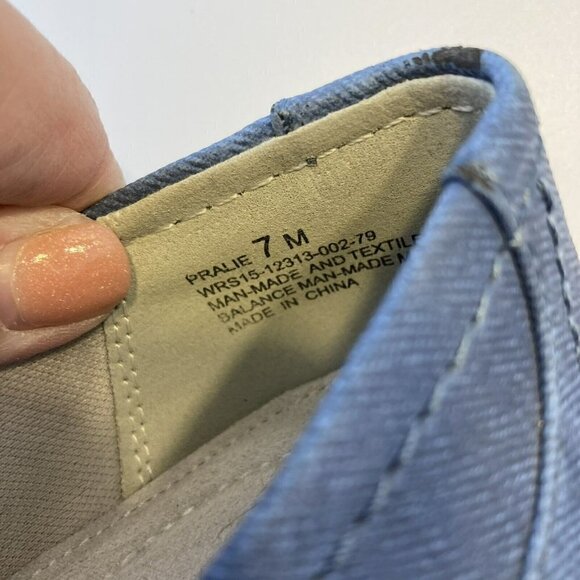 Baretraps Womens Pralies Blue White Slip On Comfort Ballet Wedge Flats Shoes-7M - Picture 10 of 13